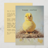 Grumpy Chick in Nest Einladung (Vorne/Hinten)