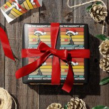 Grumpy Christmas Cat auf der Naughty List