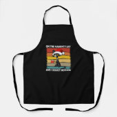 Grumpy Christmas Cat auf der Naughty List Schürze (Vorderseite)