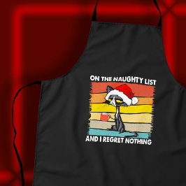 Grumpy Christmas Cat auf der Naughty List Schürze