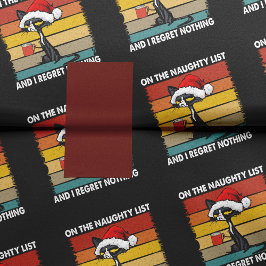 Grumpy Christmas Cat auf der Naughty List Seidenpapier