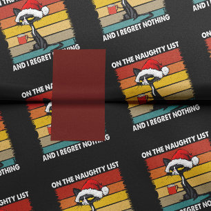 Grumpy Christmas Cat auf der Naughty List Seidenpapier