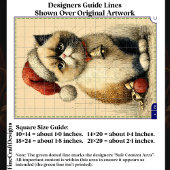 Grumpy Christmas Cat EB1L Decoupage Seidenpapier