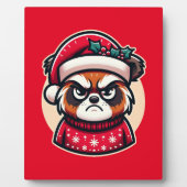 Grumpy Christmas Cat - Funny Festive Holiday Stimm Fotoplatte (Vorderseite)