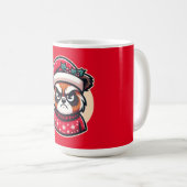 Grumpy Christmas Cat - Funny Festive Holiday Stimm Kaffeetasse (VorderseiteRechts)