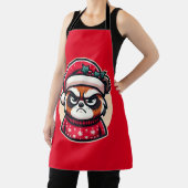 Grumpy Christmas Cat - Funny Festive Holiday Stimm Schürze (InSitu)