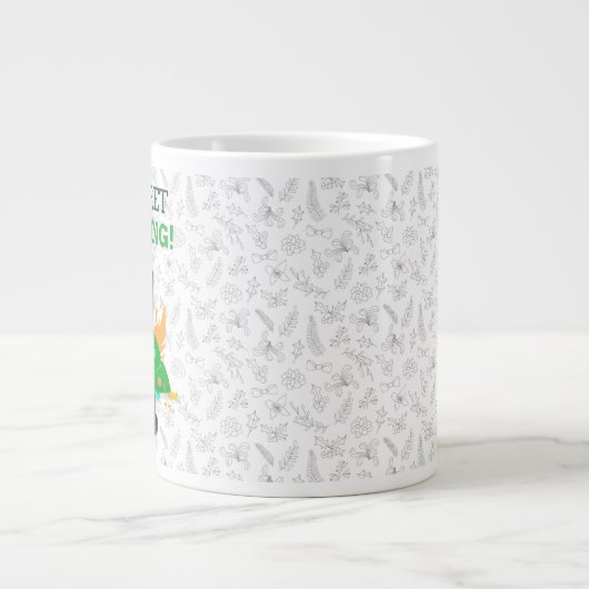 Grumpy Christmas Cat Jumbo-Tasse (Vorderseite)