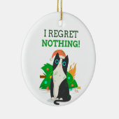 Grumpy Christmas Cat Keramik Ornament (Rechts)