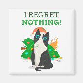 Grumpy Christmas Cat Magnet (Vorne)
