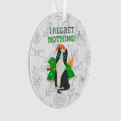 Grumpy Christmas Cat Ornament (Vorderseite)