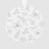 Grumpy Christmas Cat Ornament (Rückseite)