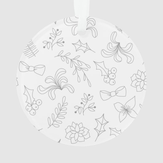 Grumpy Christmas Cat Ornament (Rückseite)