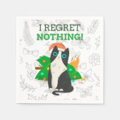 Grumpy Christmas Cat Serviette (Vorderseite)