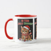 Grumpy Christmas Cat Tasse (Links)