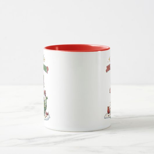 Grumpy Christmas Cat Tasse (Zentrum)