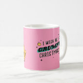 GRUMPY CHRISTMAS ILLUSTRATION "SCHRIFTART & BACK"  KAFFEETASSE (VorderseiteRechts)