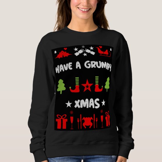 Grumpy Christmas Sweatshirt (Vorderseite)