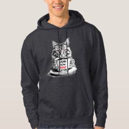 Grumpy Coffee Cat Hoodie mit feinem Koffeinangebot