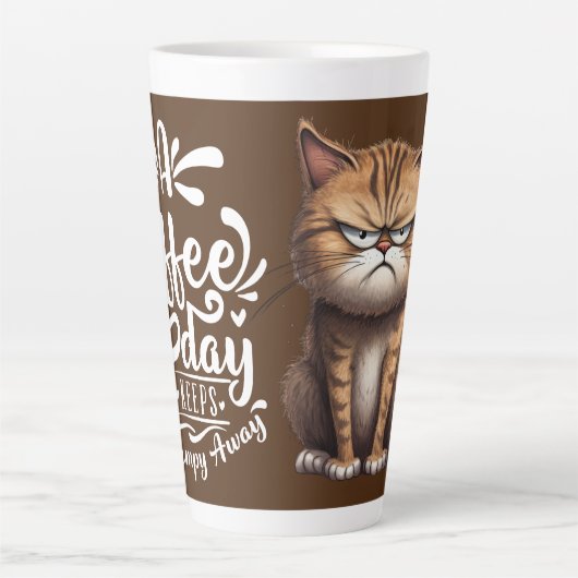 Grumpy Coffee Cat Milchtasse (Vorderseite)