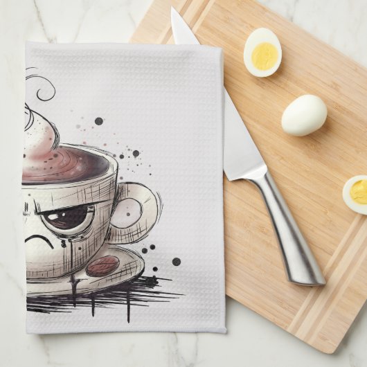 Grumpy Coffee Geschirrtuch (Viertel Falte)