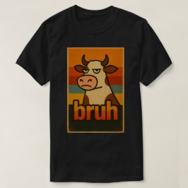 Grumpy Cow Bruh Meme – Lustiges Retro Vintage Tier T-Shirt