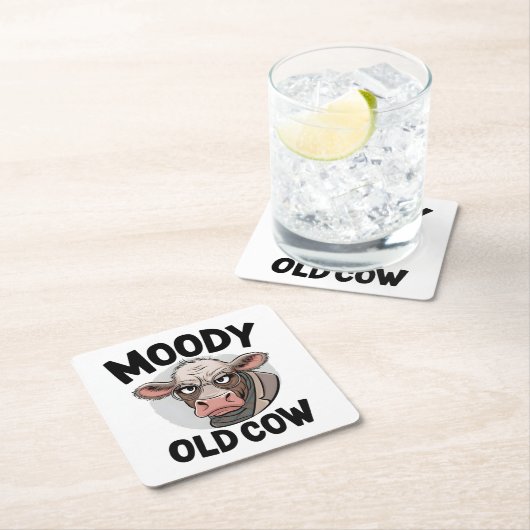 Grumpy Cow Lover Geschenk Sarcastic Bauer Farm Rechteckiger Pappuntersetzer (Vor Ort)