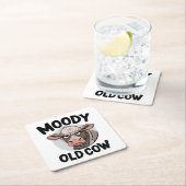 Grumpy Cow Lover Geschenk Sarcastic Bauer Farm Squ Rechteckiger Pappuntersetzer (Vor Ort)