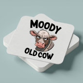 Grumpy Cow Lover Geschenk Sarcastic Bauer Farm Squ Rechteckiger Pappuntersetzer