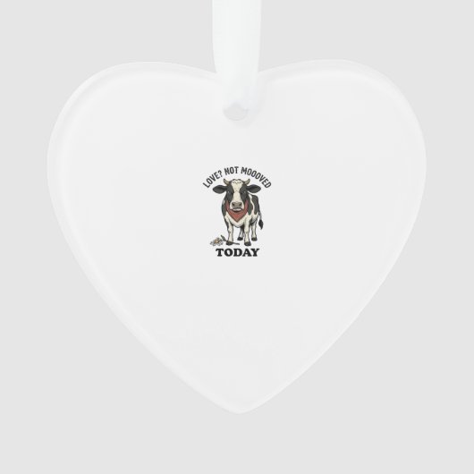 Grumpy Cow Valentine mürrisches Bauernhumor-Shirt Ornament (Vorderseite)