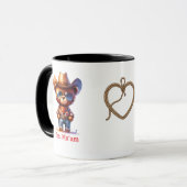 Grumpy Cowboy Buch Freund Ja Ma'am Teddybär Tasse (Vorderseite Links)
