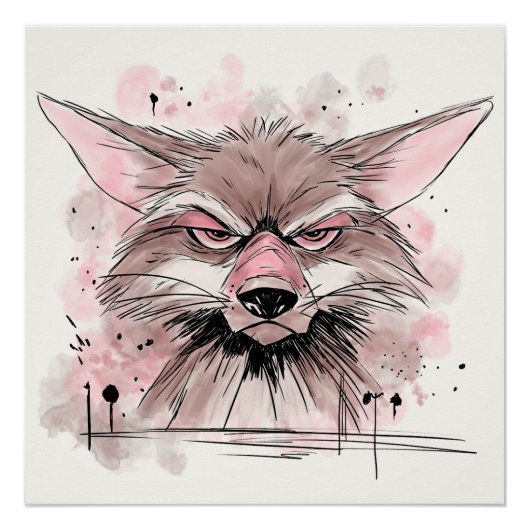 Grumpy Coyote Poster (Vorderseite)