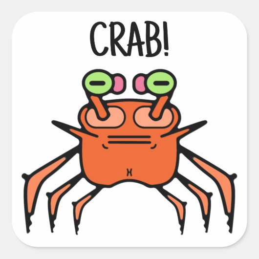 Grumpy Crab Lustiger Aufkleber (Vorderseite)