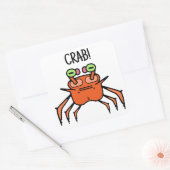 Grumpy Crab Lustiger Aufkleber (Umschlag)