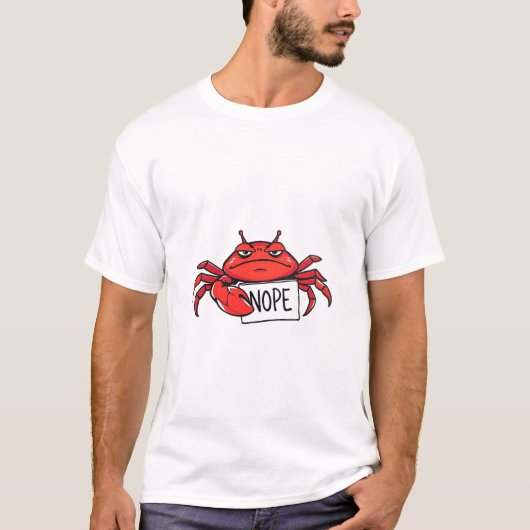 Grumpy Crab sagt NOPE Funny T - Shirt (Vorderseite)