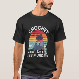 Grumpy Crochet Cat Funny Knitter Garne Liebhaber C T-Shirt