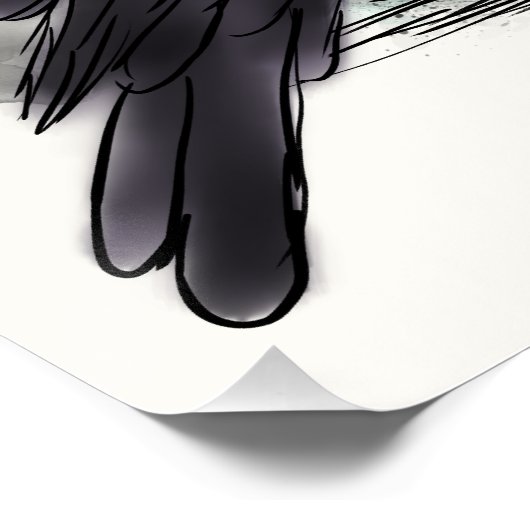 Grumpy Crow Poster (Ecke)