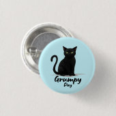 Grumpy Day mit Black Cat Button (Vorne & Hinten)