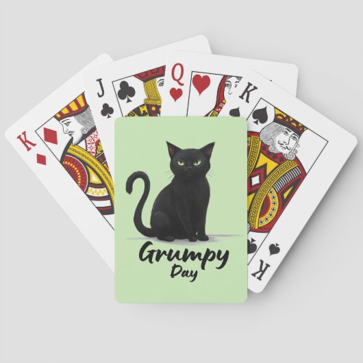 Grumpy Day mit Black Cat Spielkarten (Rückseite)