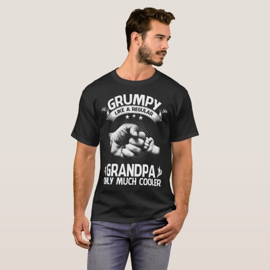Grumpy Definition Like Regular Grandpa Only Cooler T-Shirt (Vorne ganz)
