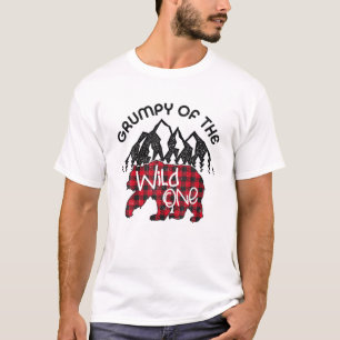 Grumpy der Wilden ein erster Geburtstag Rot Karier T-Shirt