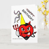 Grumpy Devil Happy Birthday Card Karte (Gelbe Blume)