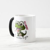 Grumpy Dino Tasse - "Ich bin allergisch gegen Morg (Vorderseite Links)