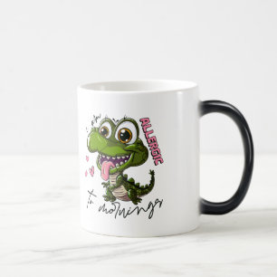 Grumpy Dino Tasse - "Ich bin allergisch gegen Morg