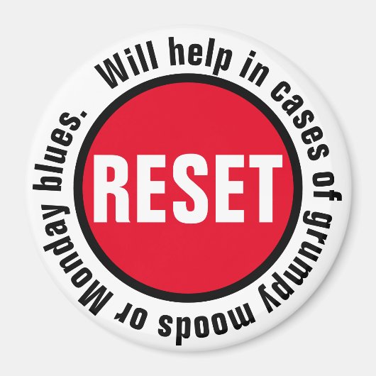 Grumpy Drücken Sie die Reset-Taste Magnet (Vorne)