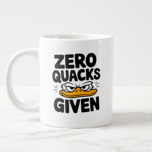 Grumpy Duck "Zero Quacks Gabe" Funny Sarcastic Jumbo-Tasse