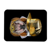 Grumpy English Bulldog mit Hip Hop Rapper Magnet (Horizontal)