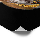 Grumpy English Bulldog mit Hip Hop Rapper Poster (Ecke)