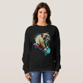 Grumpy Face Funny Cat Graphic Cat Lovers Kitten Fa Sweatshirt (Vorne ganz)