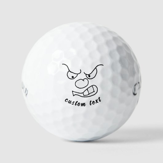 Grumpy Face GIF Golf Balls | Personalized Fun Gift Golfball (Vorderseite)