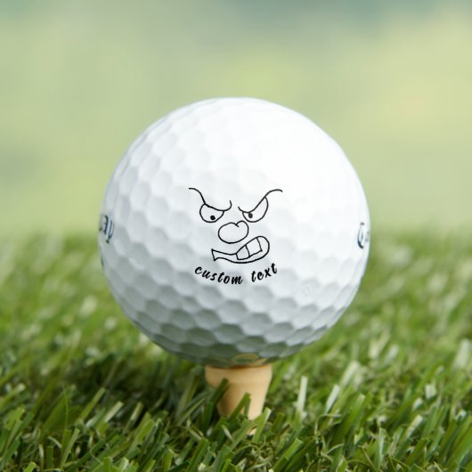Grumpy Face GIF Golf Balls | Personalized Fun Gift Golfball (Insitu T-Shirt)